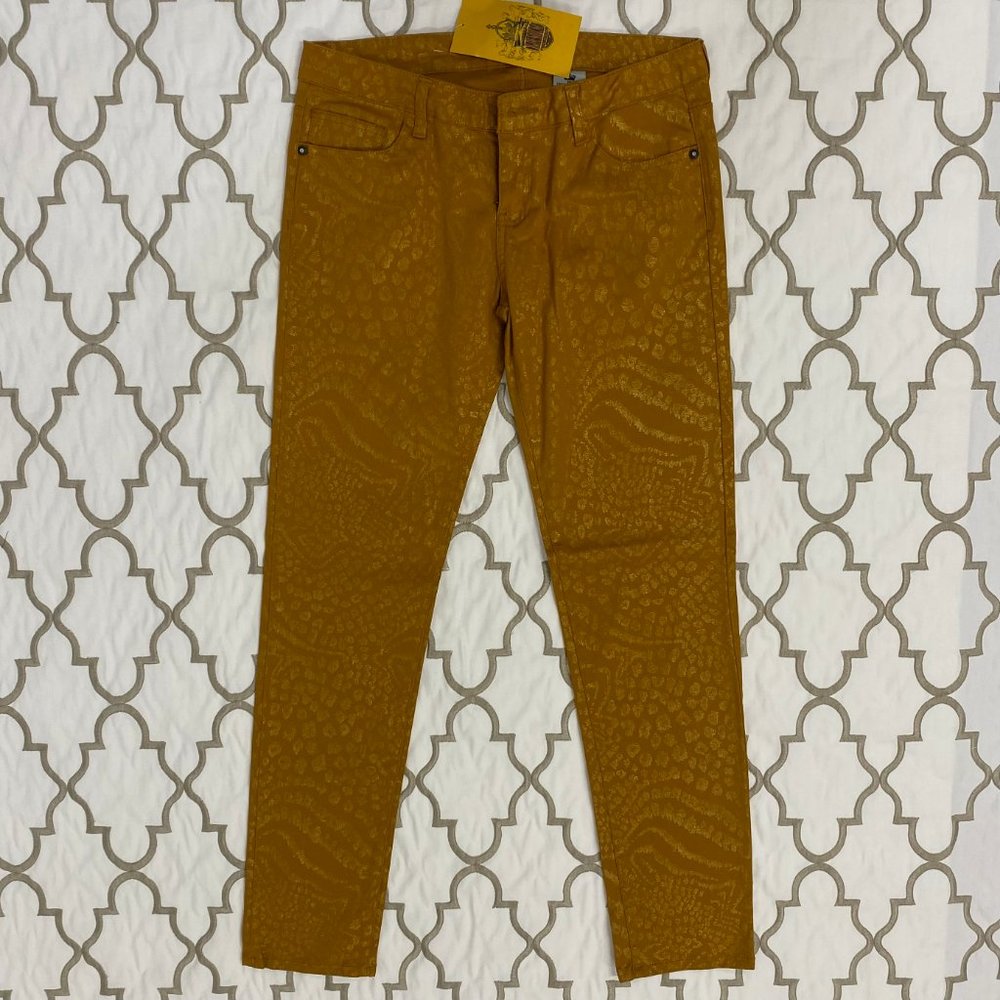 Mustard Animal Print Jeans